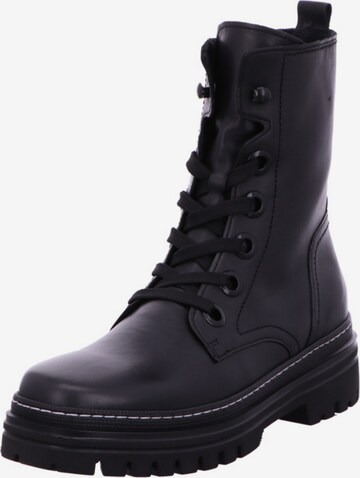 GABOR Lace-Up Ankle Boots in Black: front