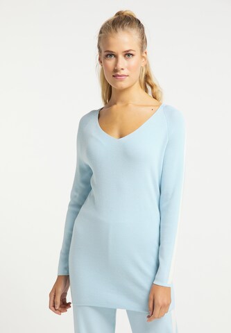 usha BLUE LABEL Strickpullover in Blau: predná strana