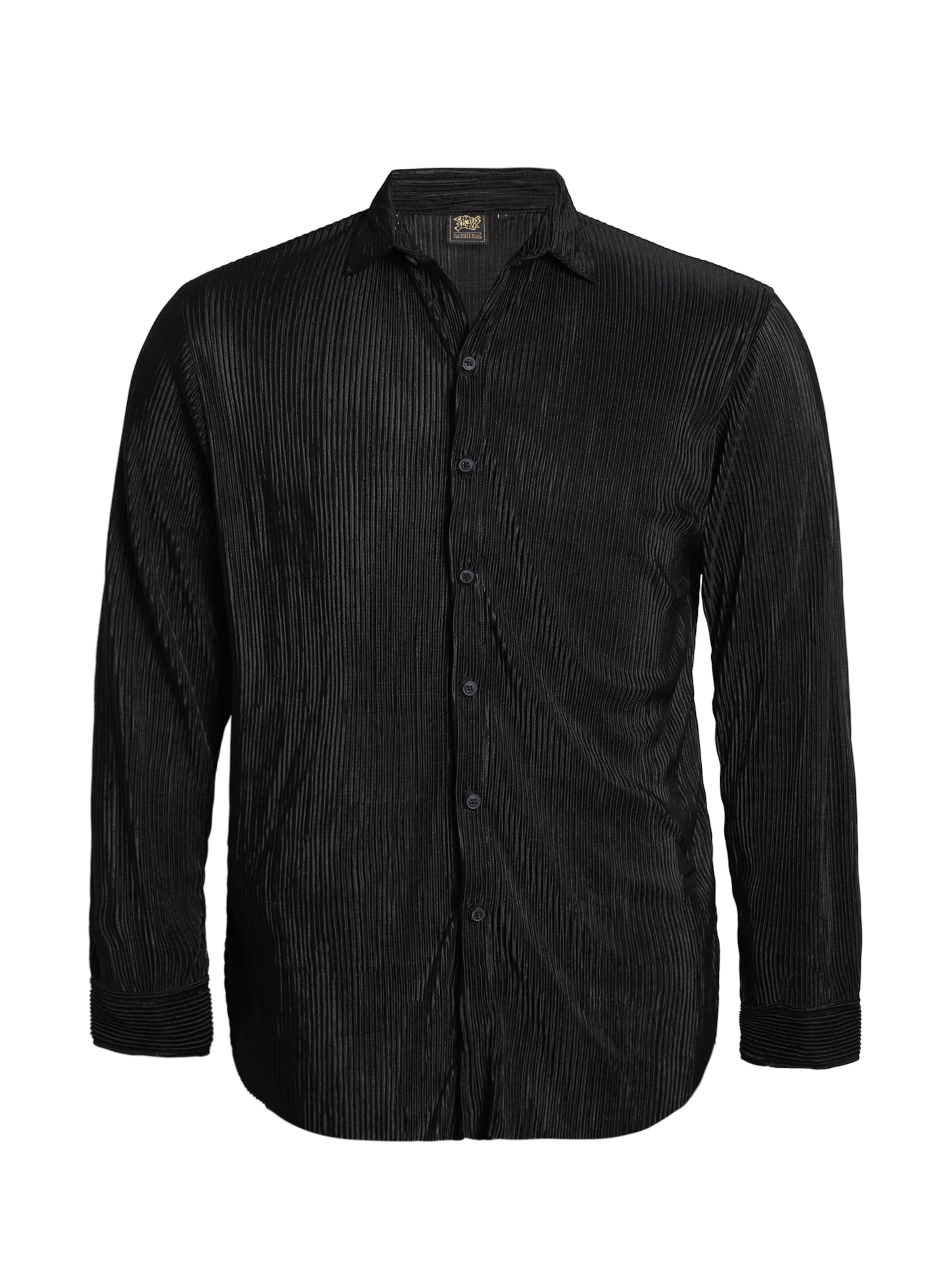 Campus Sutra Regular Fit Hemd 'Susan' in Schwarz: Vorderseite