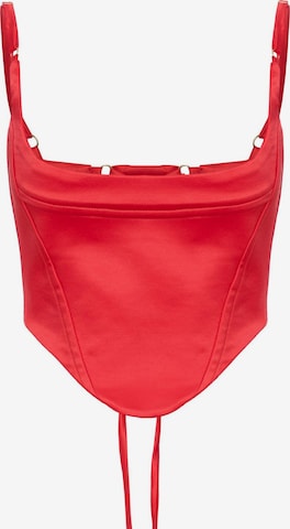 UVIA Topp 'UVIA Top Corsetto con Lacci Regolabili Rosso S' i röd: framsida