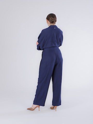Wide leg Pantaloni con pieghe di CAFè NOIR in blu