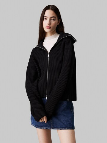 Calvin Klein Jeans Knit cardigan in Black: front