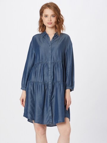 HUGO - Vestido camisero 'Egy' en azul: frente