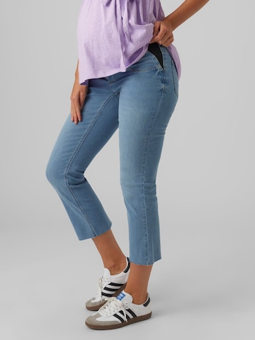 MAMALICIOUS Flared Jeans 'Bion' in Blue: front