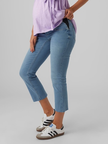 MAMALICIOUS Flared Jeans 'Bion' in Blauw: voorkant