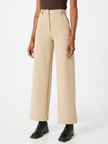 Wide Leg Pantalon chino minimum en beige : devant