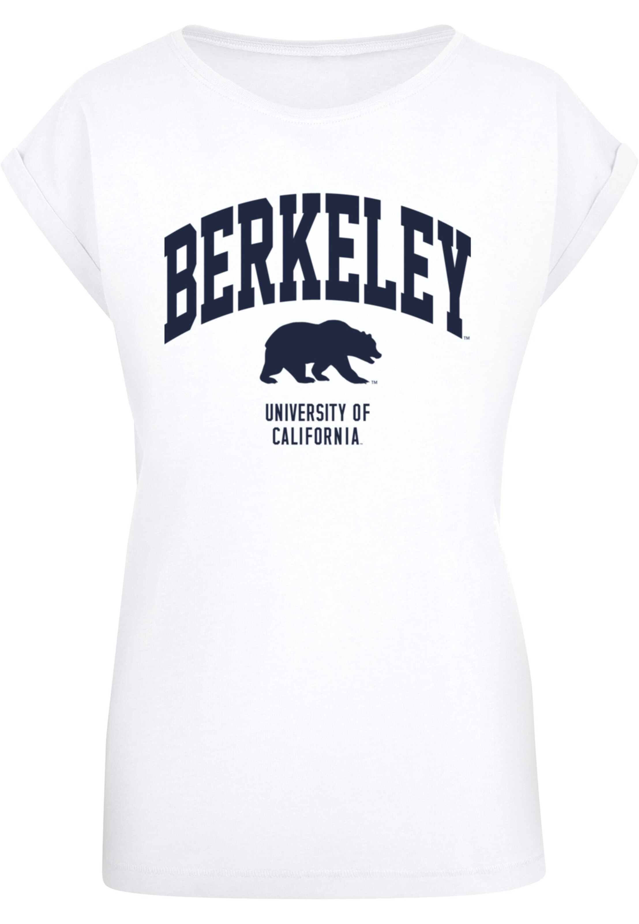 Merchcode Shirt 'Berkeley University - Bear' in White: front