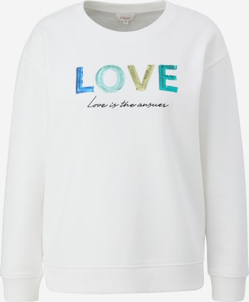 s.Oliver Sweatshirt i hvid: forside