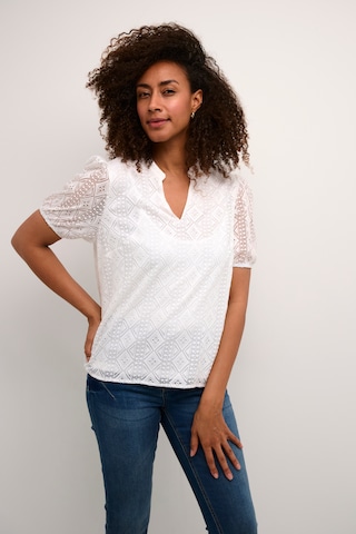 Cream - Blusa 'Danika' en blanco: frente