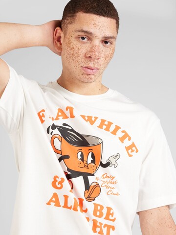 Only & Sons Μπλουζάκι 'FALL' σε λευκό