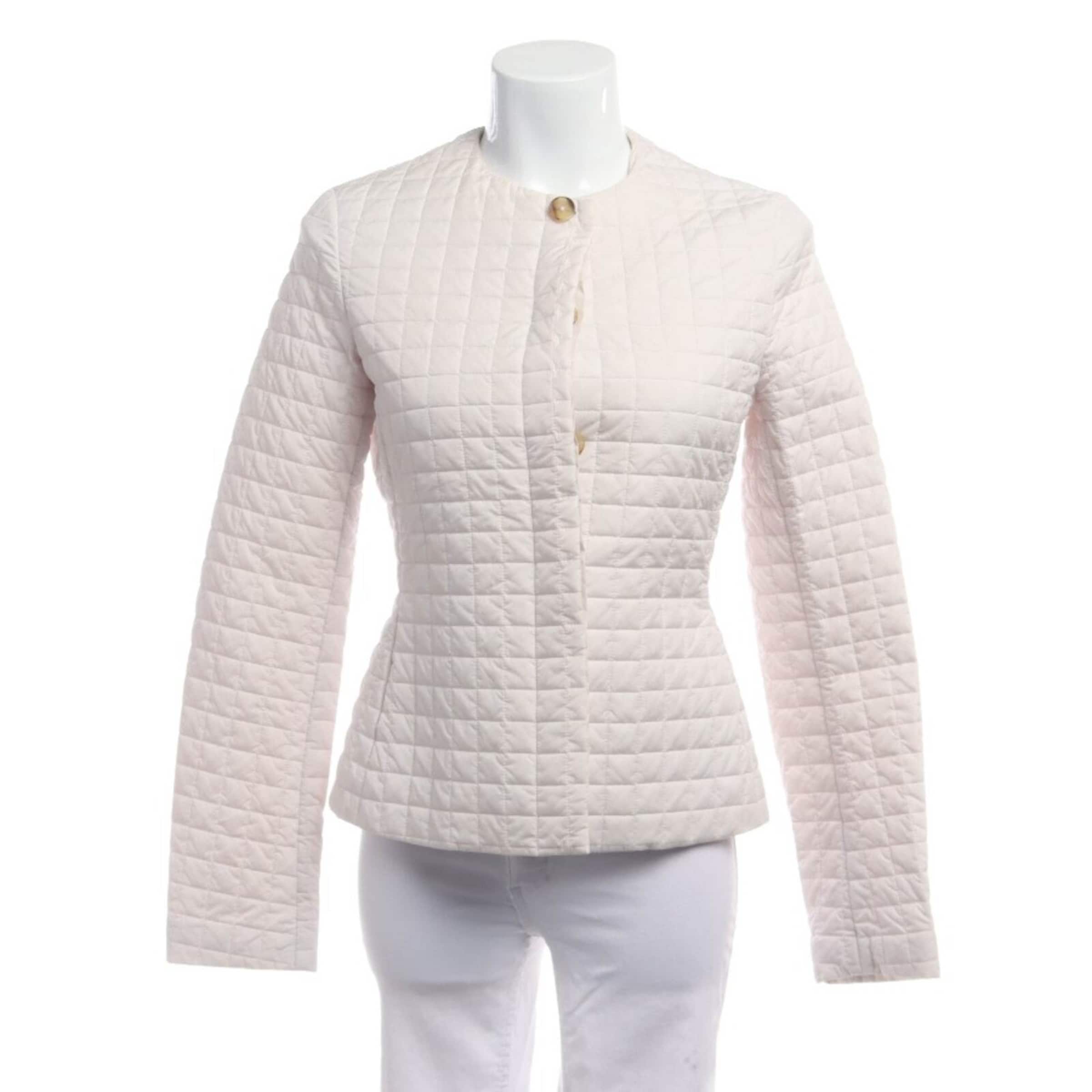 JIL SANDER Übergangsjacke M in Weiß: Vorderseite