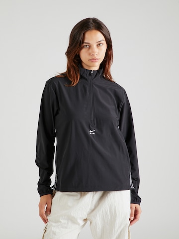 NIKE Athletic Sweatshirt in Black: front