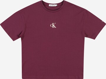 T-Shirt Calvin Klein Jeans en violet : devant