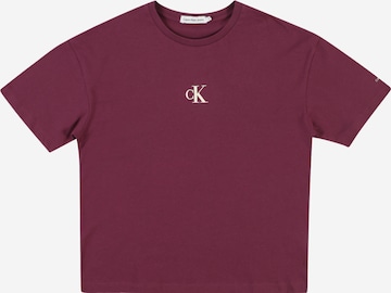 T-Shirt Calvin Klein Jeans en violet : devant