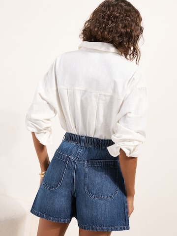 Friends Like These Regular Bandplooi jeans in Blauw