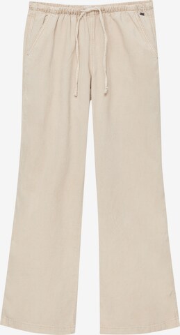 Pull&Bear Wide leg Broek in Beige: voorkant