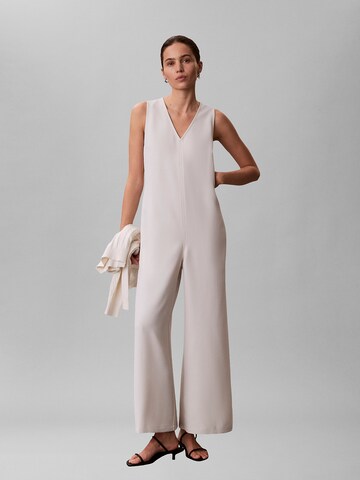 Calvin Klein Jumpsuit in Wit: voorkant