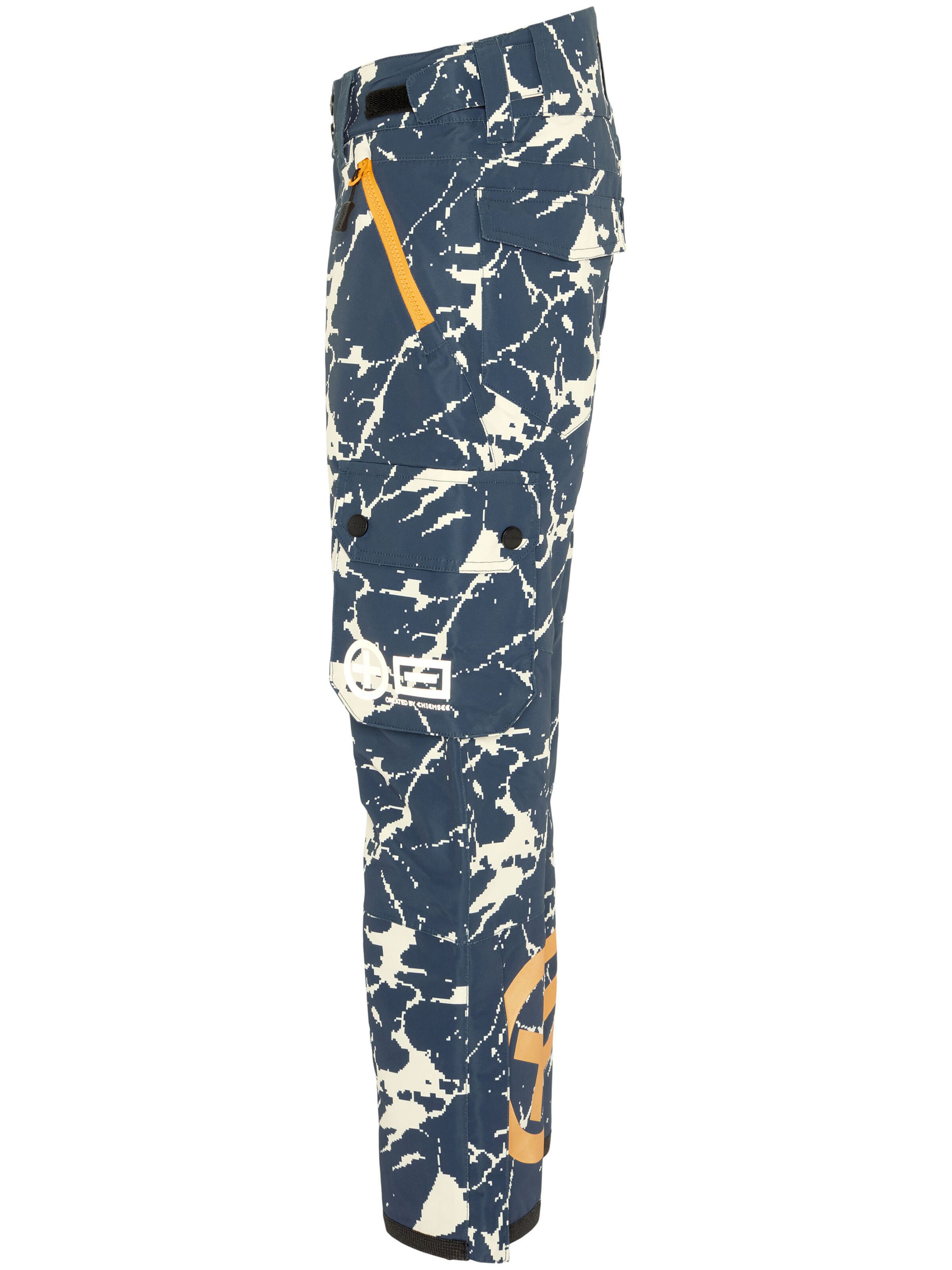 CHIEMSEE Regular Workout Pants ' mit Berglandschaft Print ' in Blue
