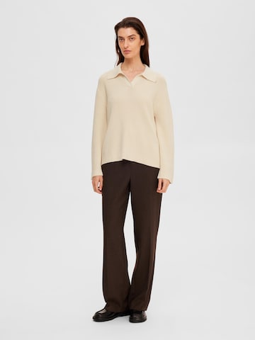 SELECTED FEMME Sweater 'Hilma' in Beige