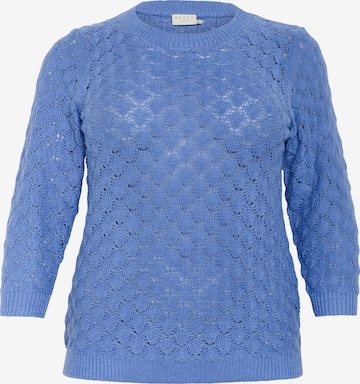 KAFFE CURVE - Pullover 'KCMani' em azul: frente