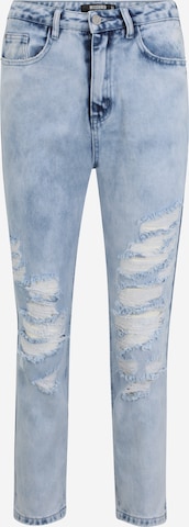 Coupe slim Jean Missguided Petite en bleu : devant