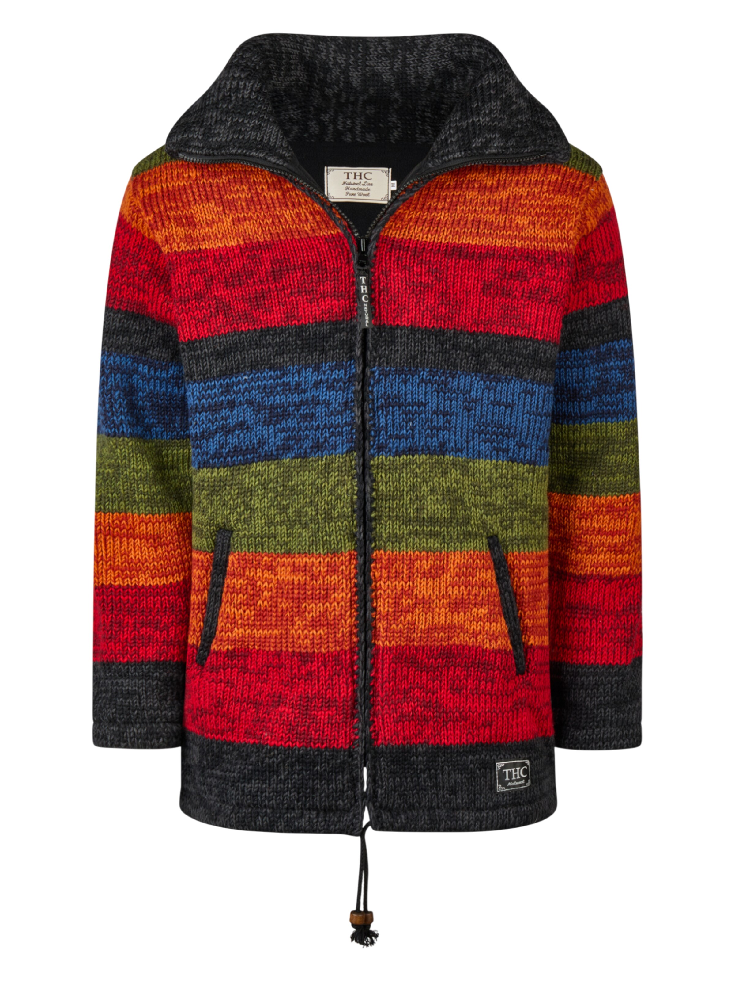 THC Natural Line Strickmantel '903' in Mischfarben: Vorderseite