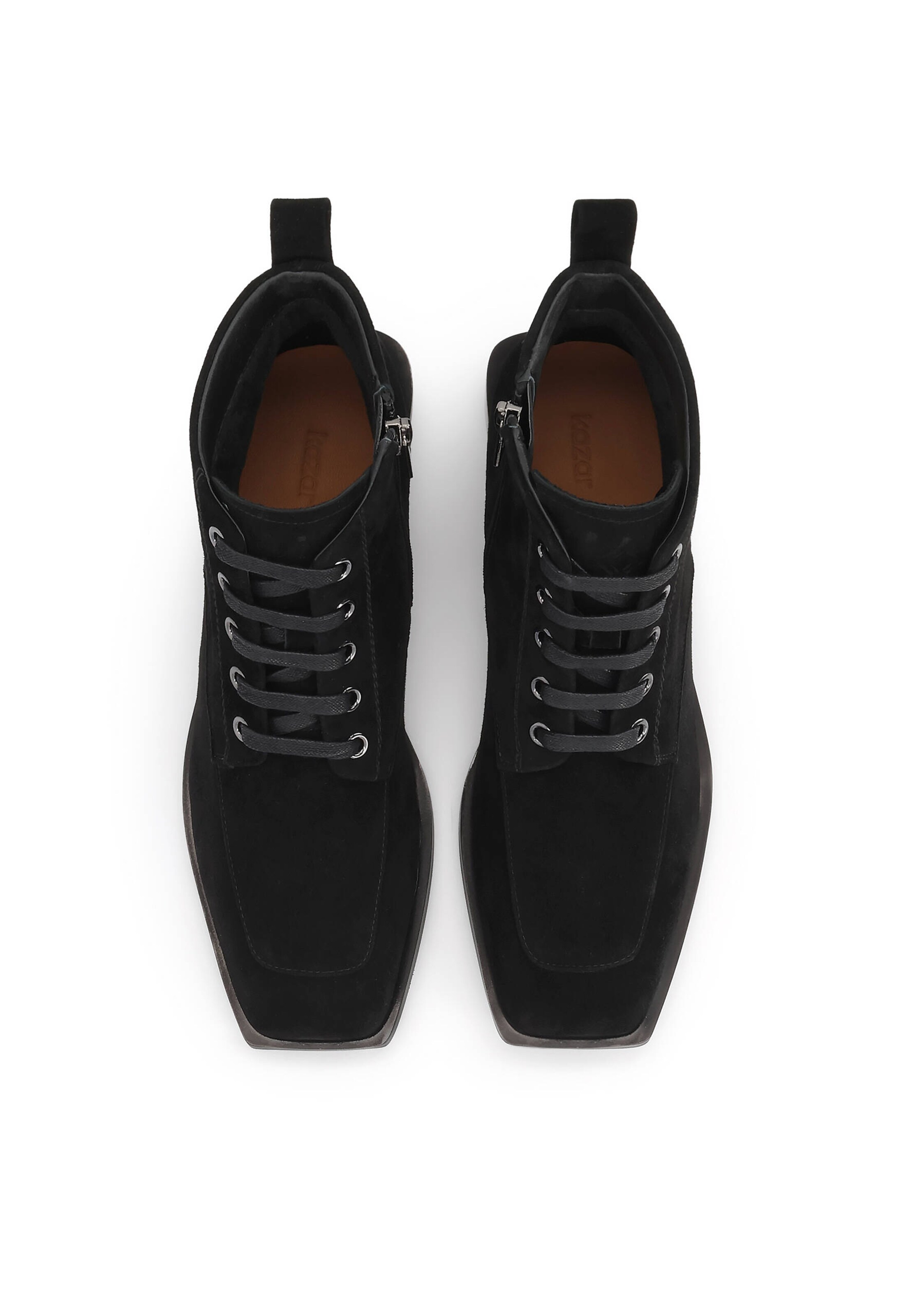 Kazar Ниски ботуши с връзки в черно