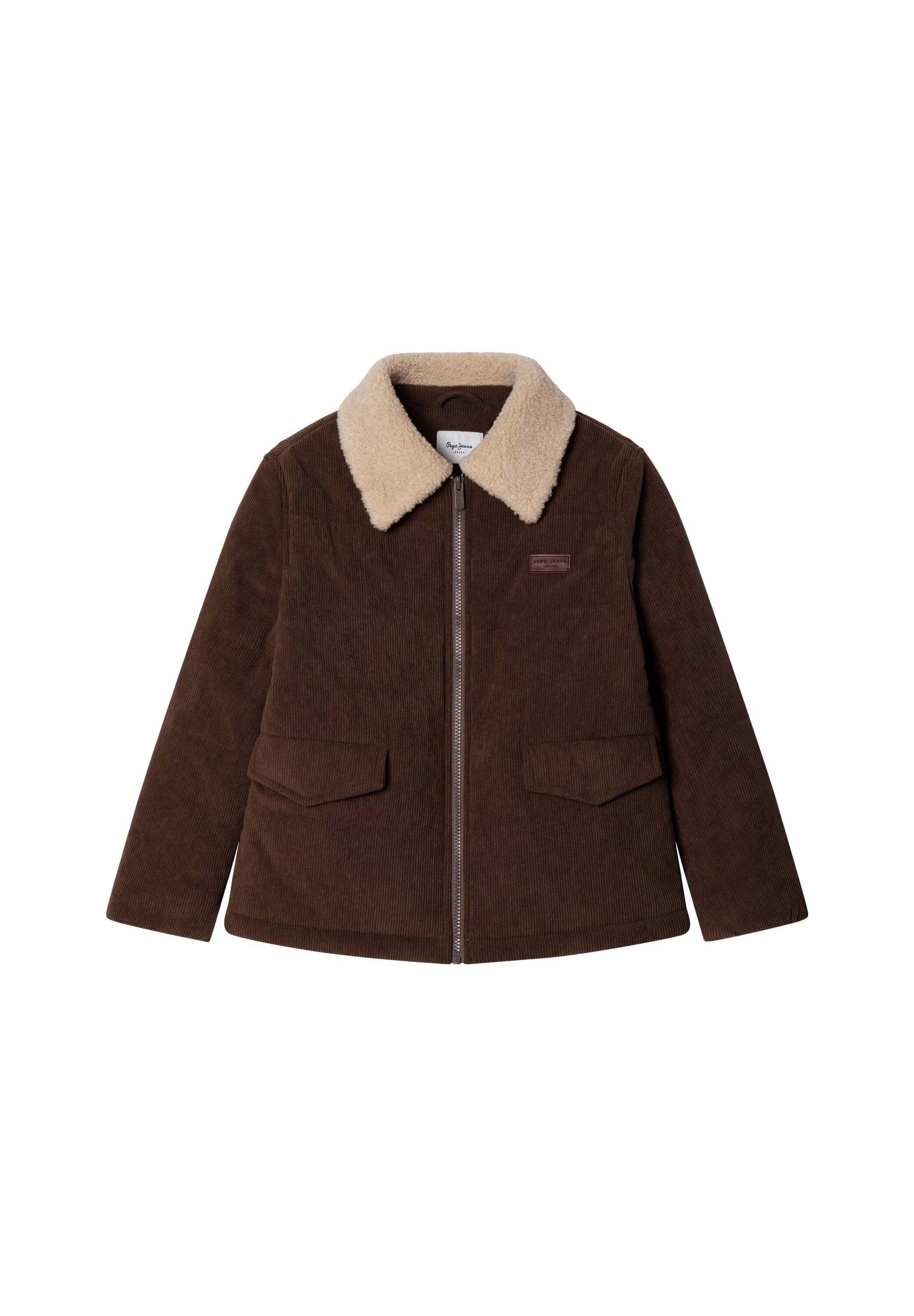 Pepe Jeans Mantel 'Orion' in Bruin: voorkant