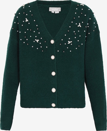 Usha - Cárdigan en verde: frente