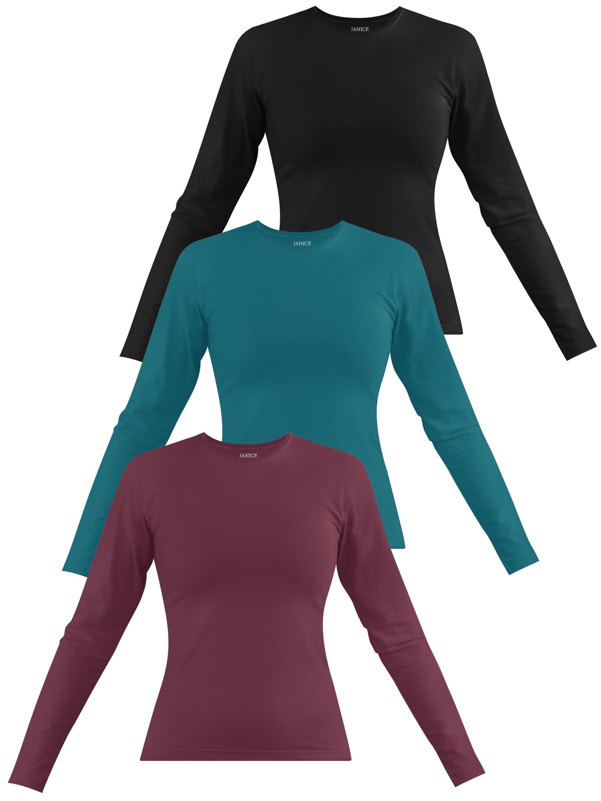 T-shirt 'Niska' Janice en multicouleur : devant