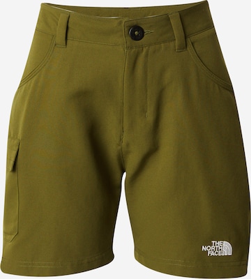 THE NORTH FACE - regular Pantalón de montaña 'HORIZON' en verde: frente