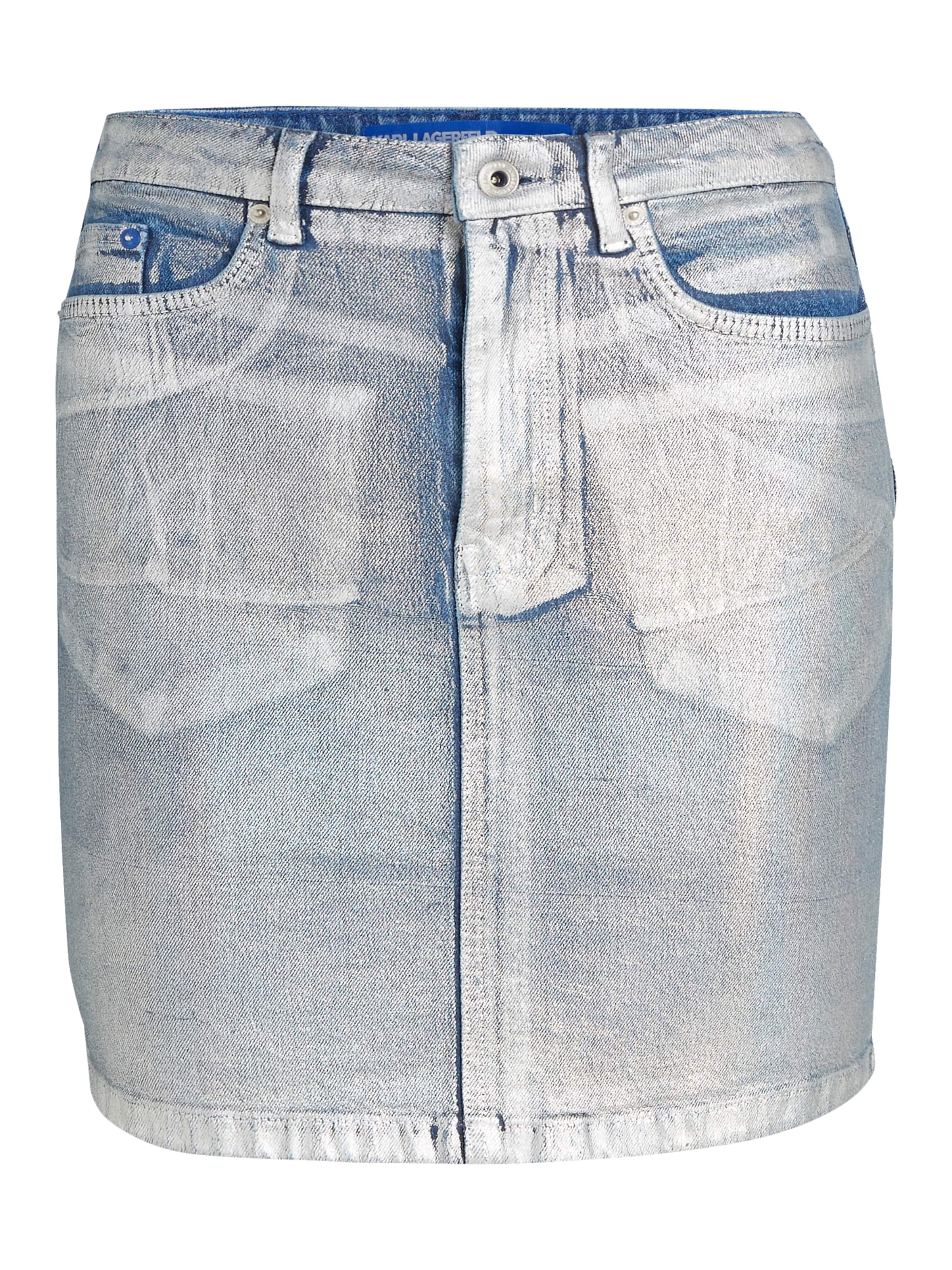 Fustă de la Karl Lagerfeld pe albastru: față