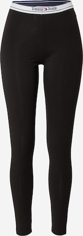 Tommy Jeans Skinny Leggings in Black: front