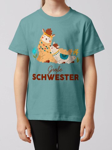watabout.kids Shirt 'Lama Große Schwester' in Blue