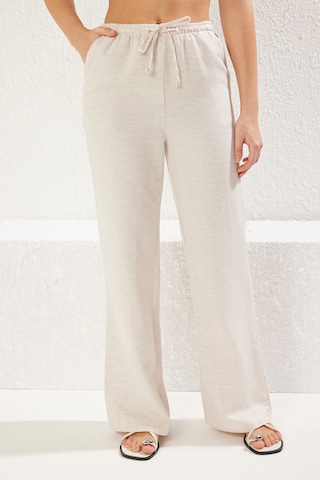 Wide Leg Pantalon Trendyol en beige : devant