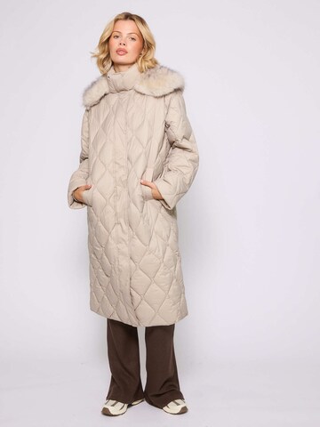 South Beach Between-Seasons Coat in Beige: front