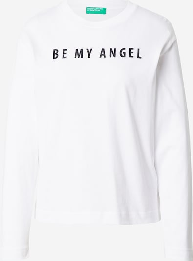 UNITED COLORS OF BENETTON Sweatshirt in de kleur Zwart / Wit, Productweergave