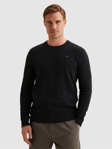 VANGUARD Sweter 'Pullover with crewneck and allover texture' w kolorze niebieski