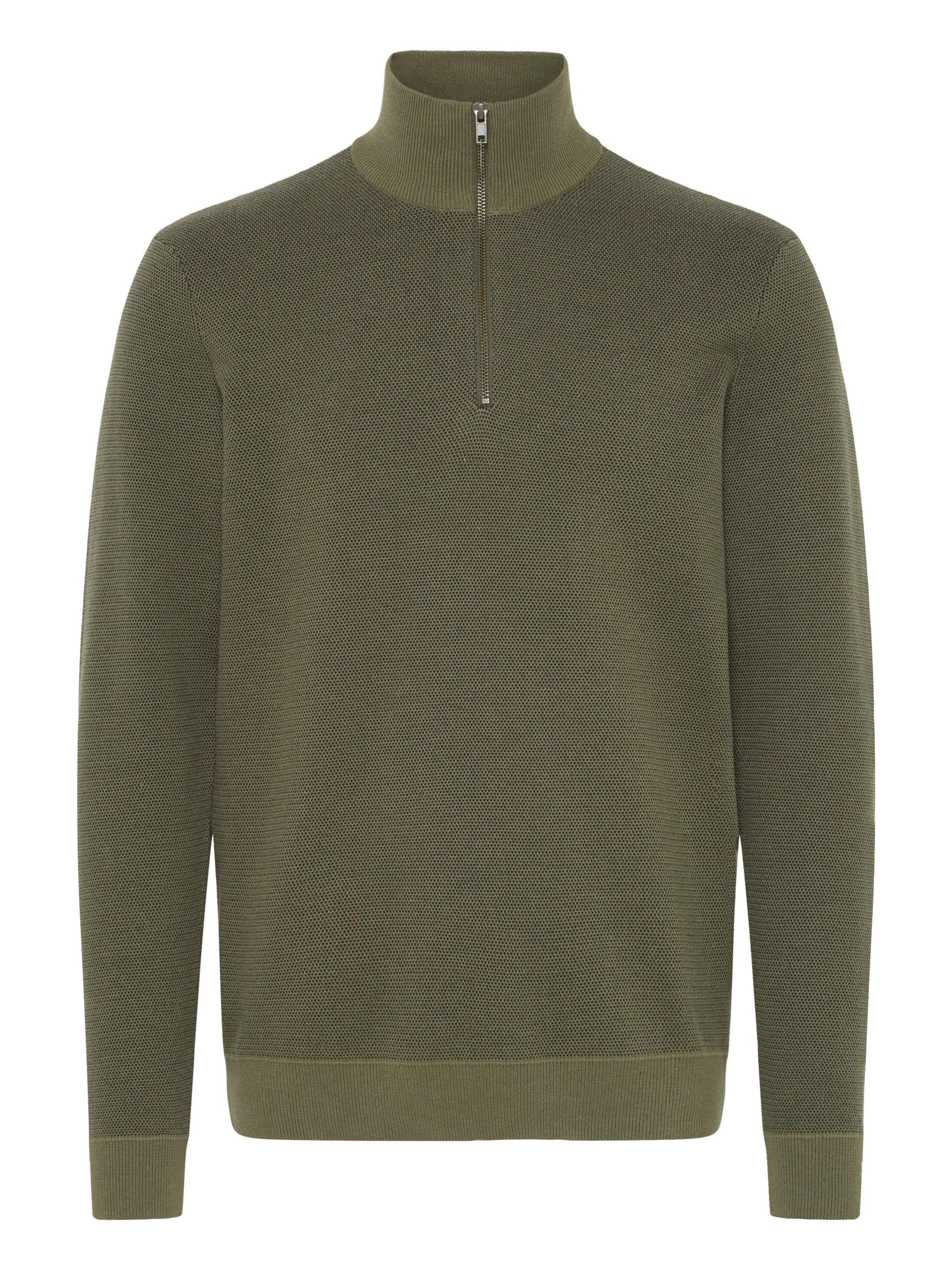 BLEND - Jersey ' BHBAAL HALF ZIPP KNIT ' en verde: frente