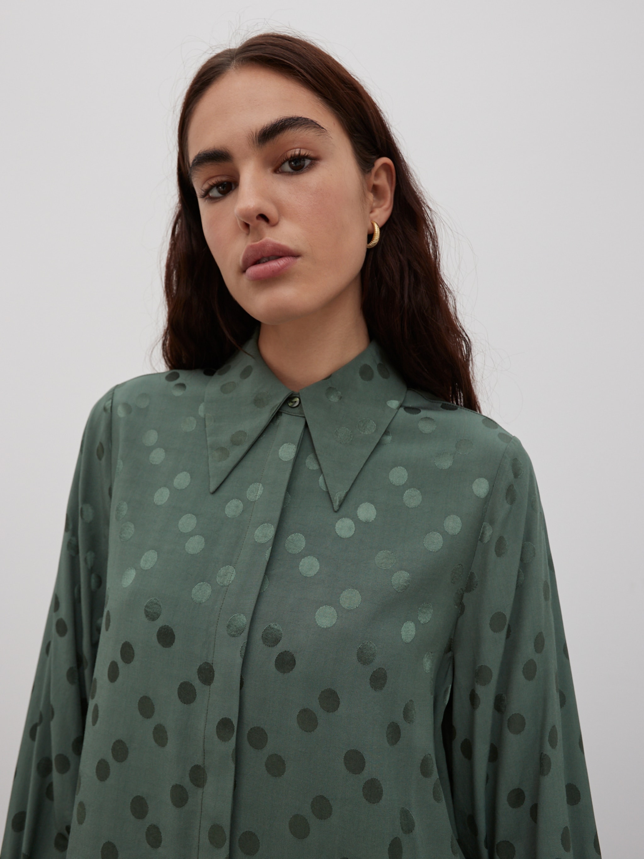 EDITED Produkte Bluse 'Delano' dunkelgrün