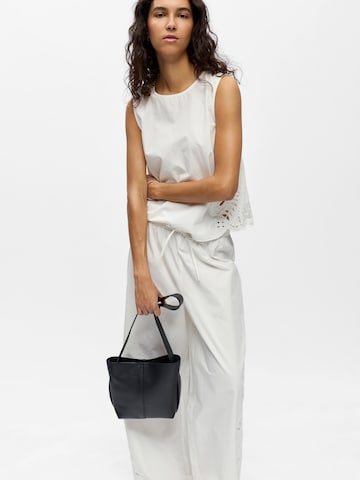 balta OBJECT Plačios klešnės Kelnės 'OBJMADIA'