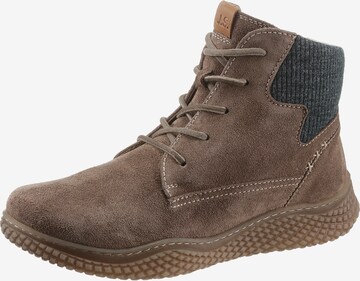 JOSEF SEIBEL Lace-Up Ankle Boots 'Amelie' in Brown: front