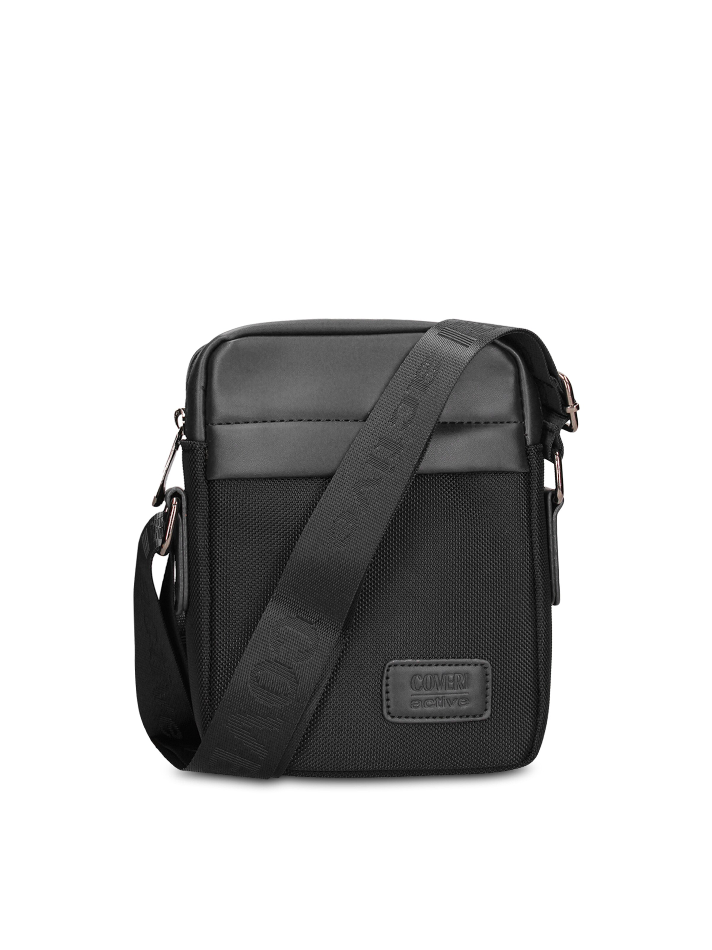 Borsa a tracolla 'Borsa a Tracolla Uomo Vegan Leather con Zip' di Coveri Collection in nero