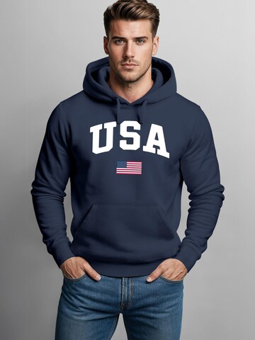 Neverless Sweatshirt 'USA Flag' in Blue