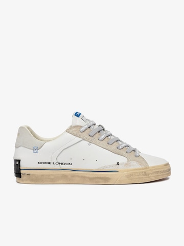 Baskets basses Crime London en blanc : devant