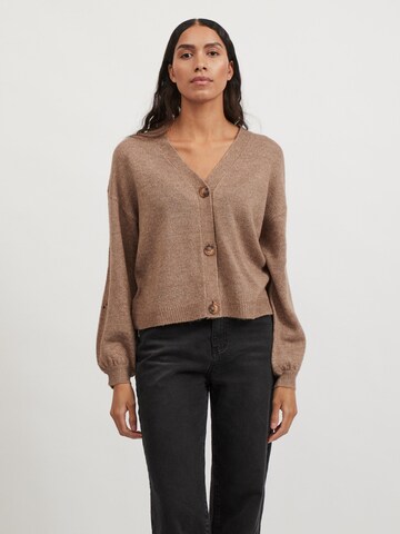 VILA Knit Cardigan 'Surili' in Brown: front