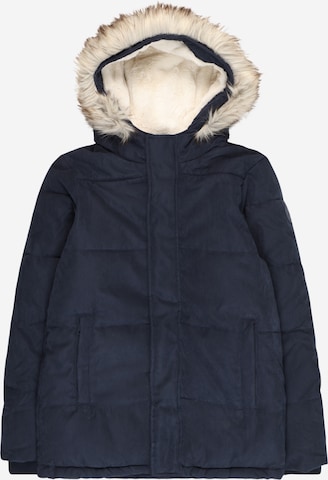 Abercrombie & Fitch Zimní bunda – modrá: přední strana