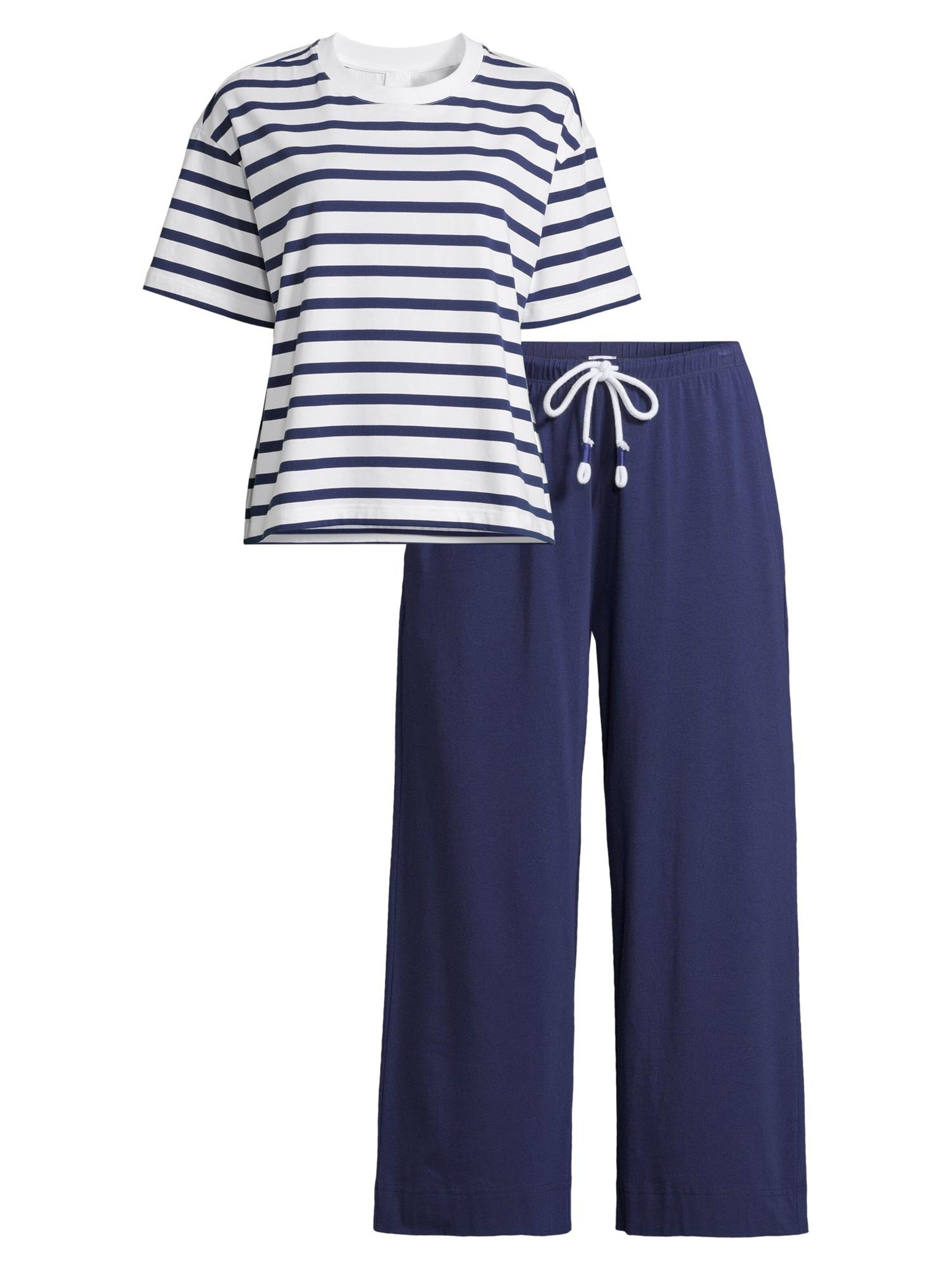 Mey Pyjama 'Solid Love' in Blauw: voorkant