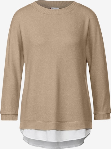 STREET ONE Shirt in Beige: voorkant