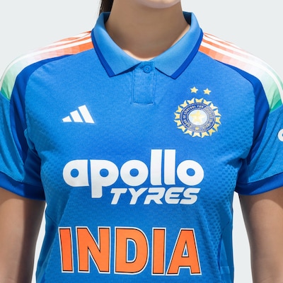 ADIDAS PERFORMANCE Trikot 'Indien Cricket Odi' in 4XS in blau / orange / weiß, Produktansicht